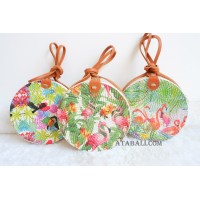 3color beautiful decoration circle rattan sling bags bali